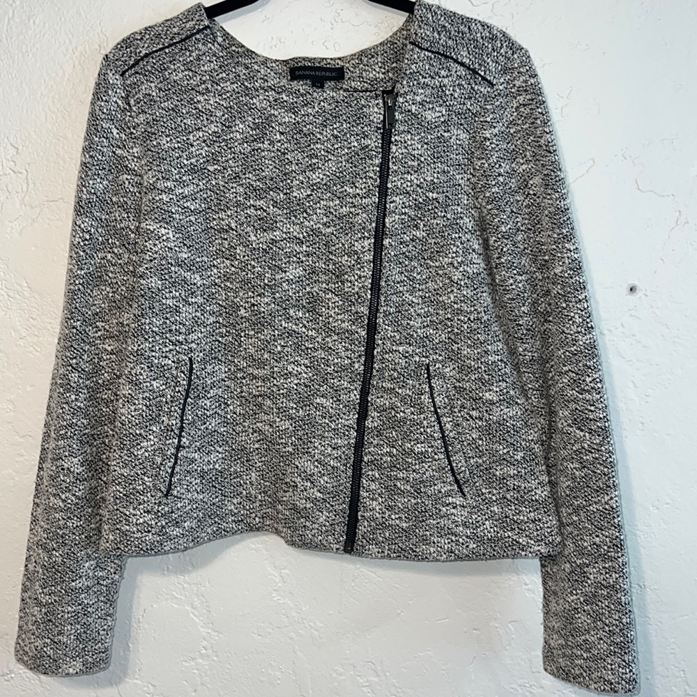 Banana republic knit motorcycle jacket